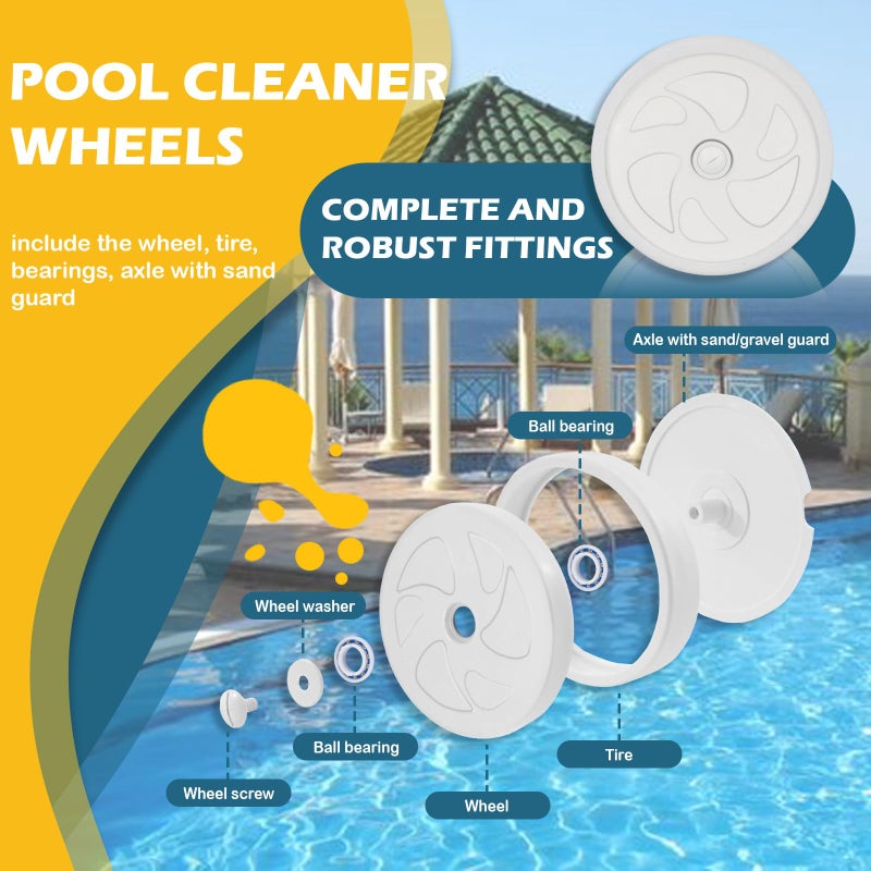 Kefly Pool Cleaner Rebuild Repair Replacement Kit for Polaris Zodiac Pool Cleaner 280 with Wheel, Tire, Drive Shaft, Turbine Bearing, All Purpoe Bag, Sweep Hose, Wheel Bearing, Tailsweep Pro - Image 2